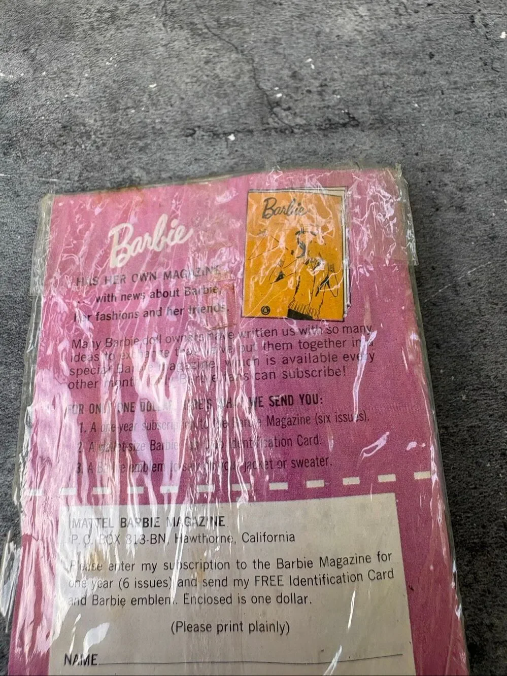 Vintage 1960s Barbie & Ken Mattel Fashion Booklet Catalog Magazine Insert Origin